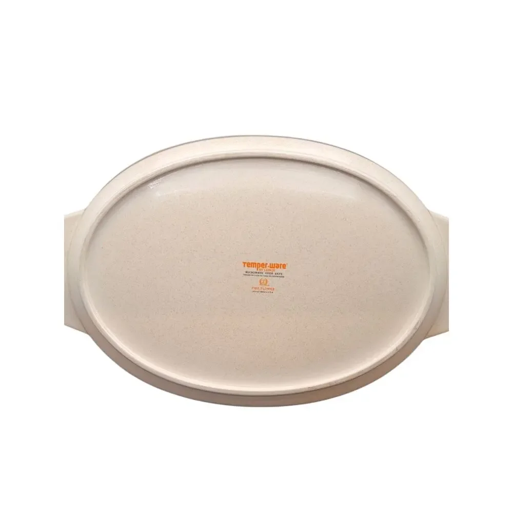VTG‎ MCM Lenox Temperware Fire Flower Platter 70s Dinnerware Serveware